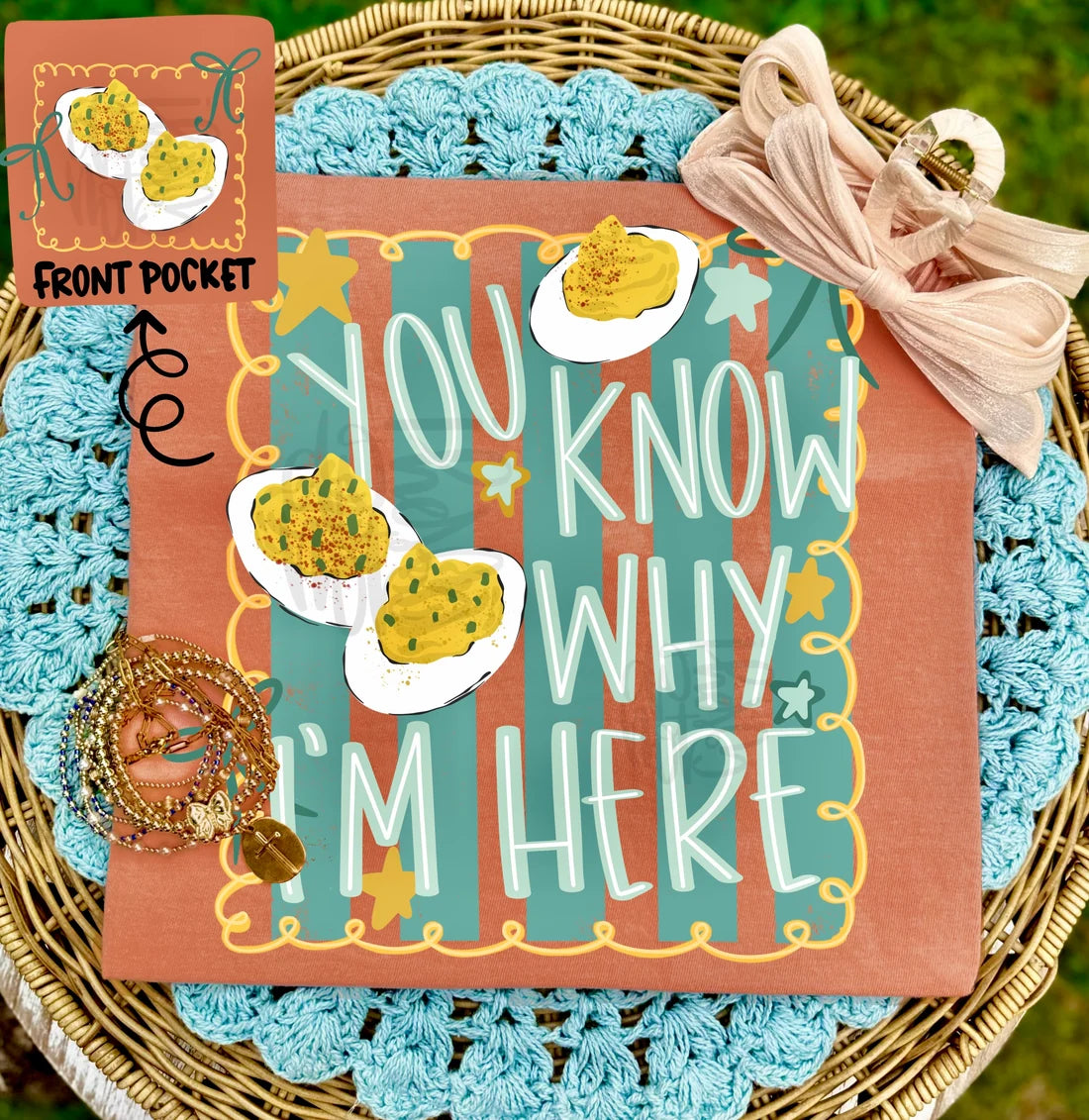YOU KNOW WHY I'M HERE - FRONT+BACK - DTF TRANSFER