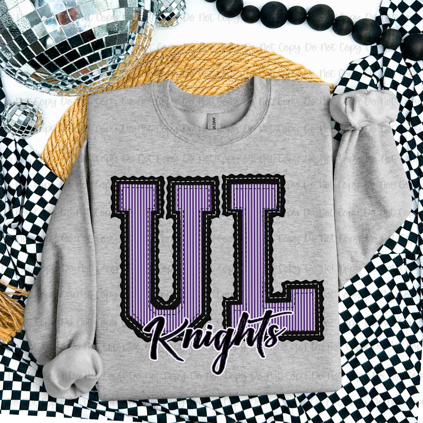 SCHOOL INITIALS & MASCOT NAME - MOCKUP ONLY