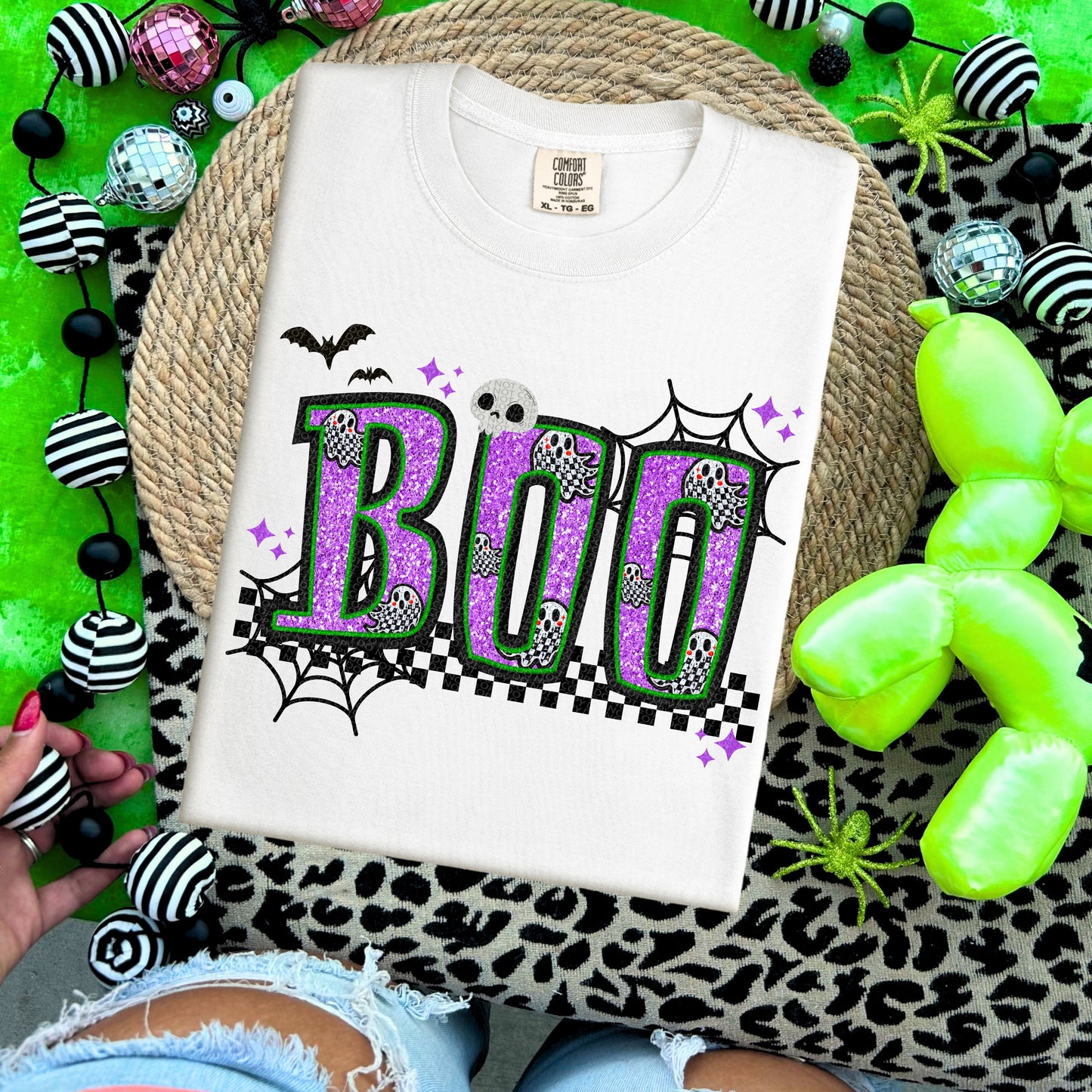 BOO - FAUX EMBROIDERY - DTF TRANSFER