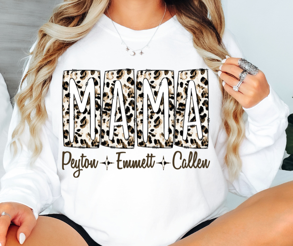 BOXY LEOPARD TITLE W/ KIDS NAMES - CUSTOM TRANSFER