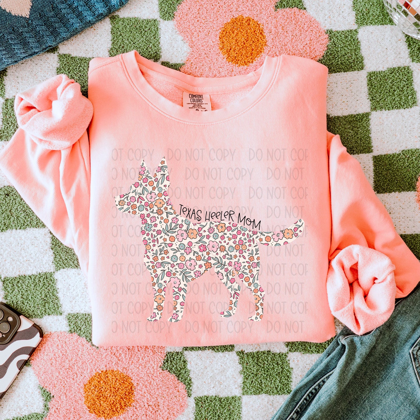 DOG MOM FLORAL - DTF TRANSFER