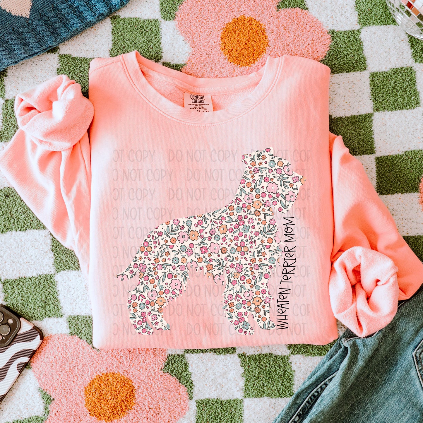 DOG MOM FLORAL - DTF TRANSFER