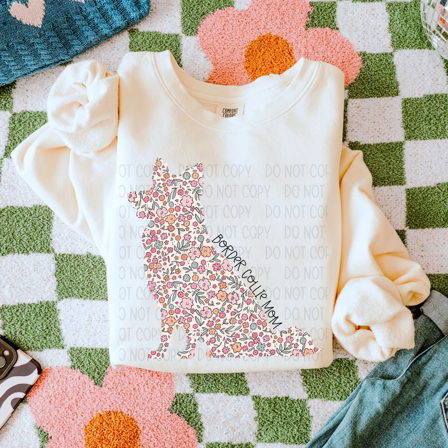 DOG MOM FLORAL - DTF TRANSFER