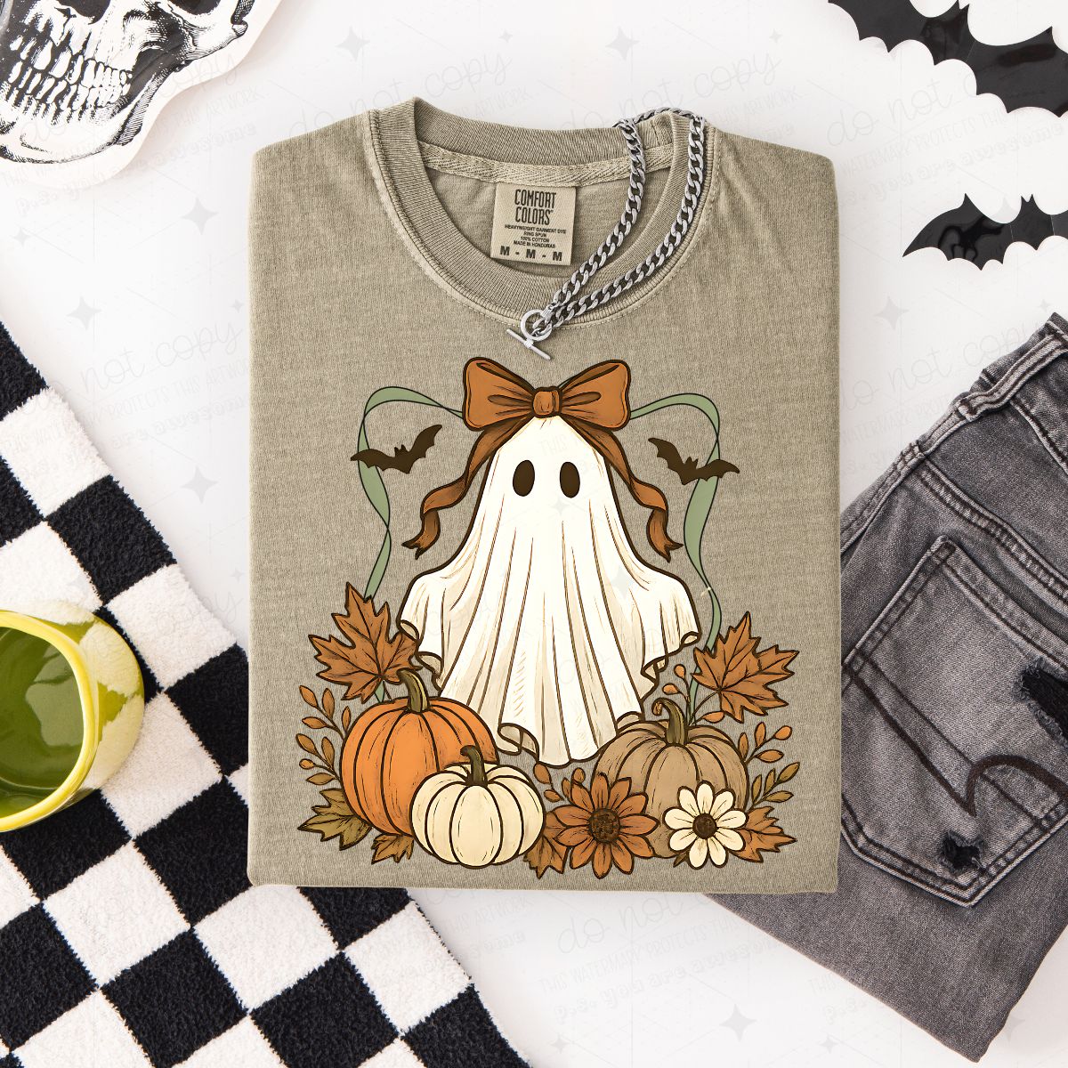 COQUETTE FLORAL GHOST - DTF TRANSFER