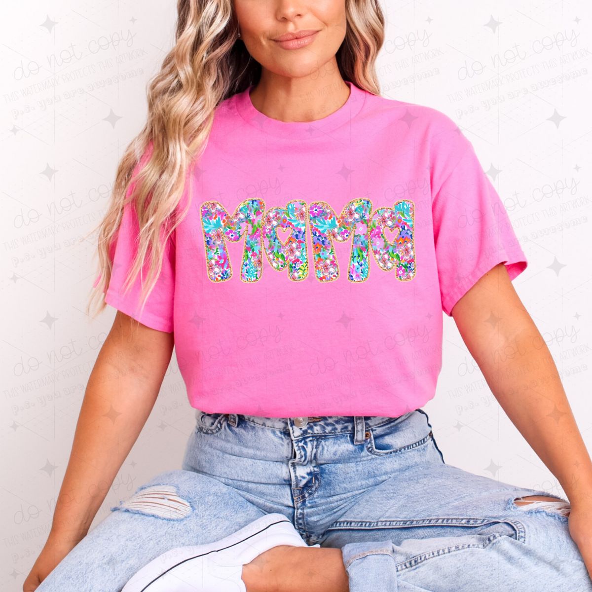 FLORAL MAMA - COMPLETED TEE
