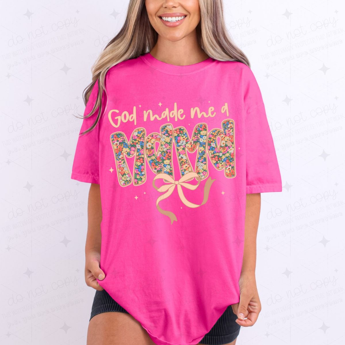 COQUETTE GOD MADE ME A MAMA - COMPLETED TEE