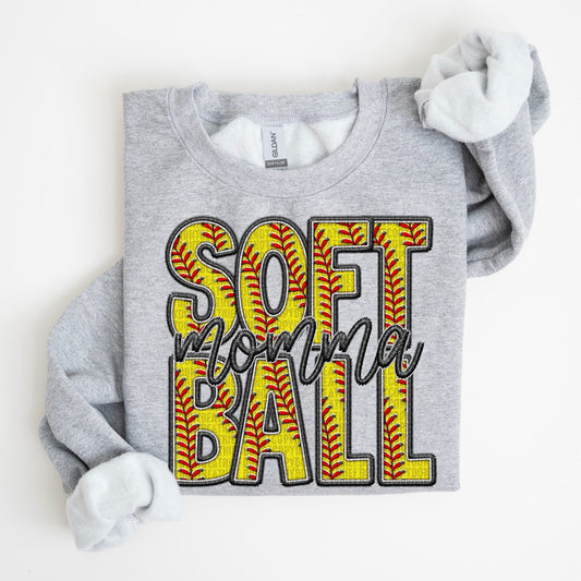 SOFTBALL NAMES - FAUX EMBROIDERY - DTF TRANSFER