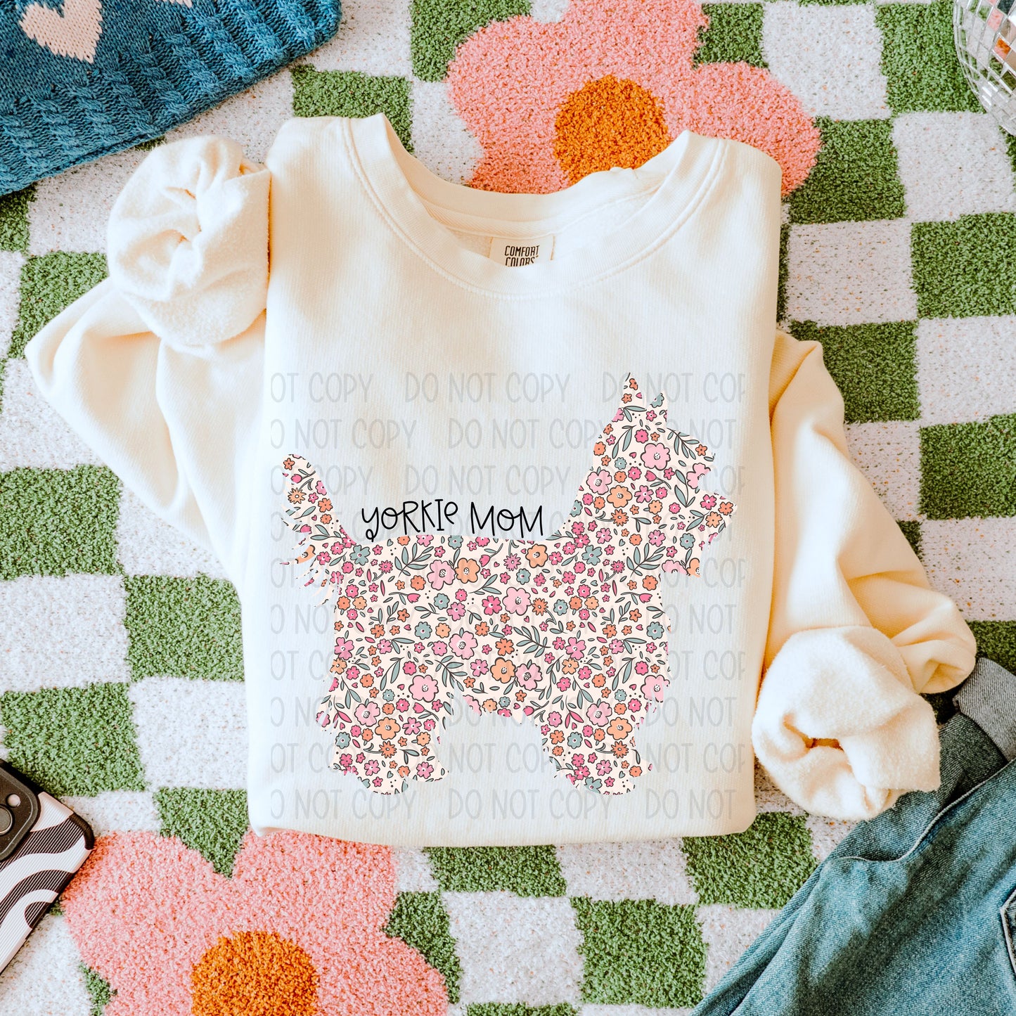 DOG MOM FLORAL - DTF TRANSFER