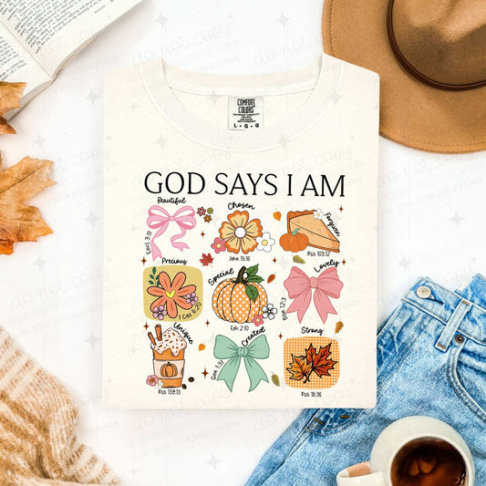 COQUETTE GOD SAYS I AM - DTF TRANSFER