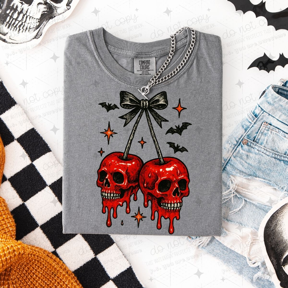 COQUETTE SKELLIE CHERRIES - DTF TRANSFER