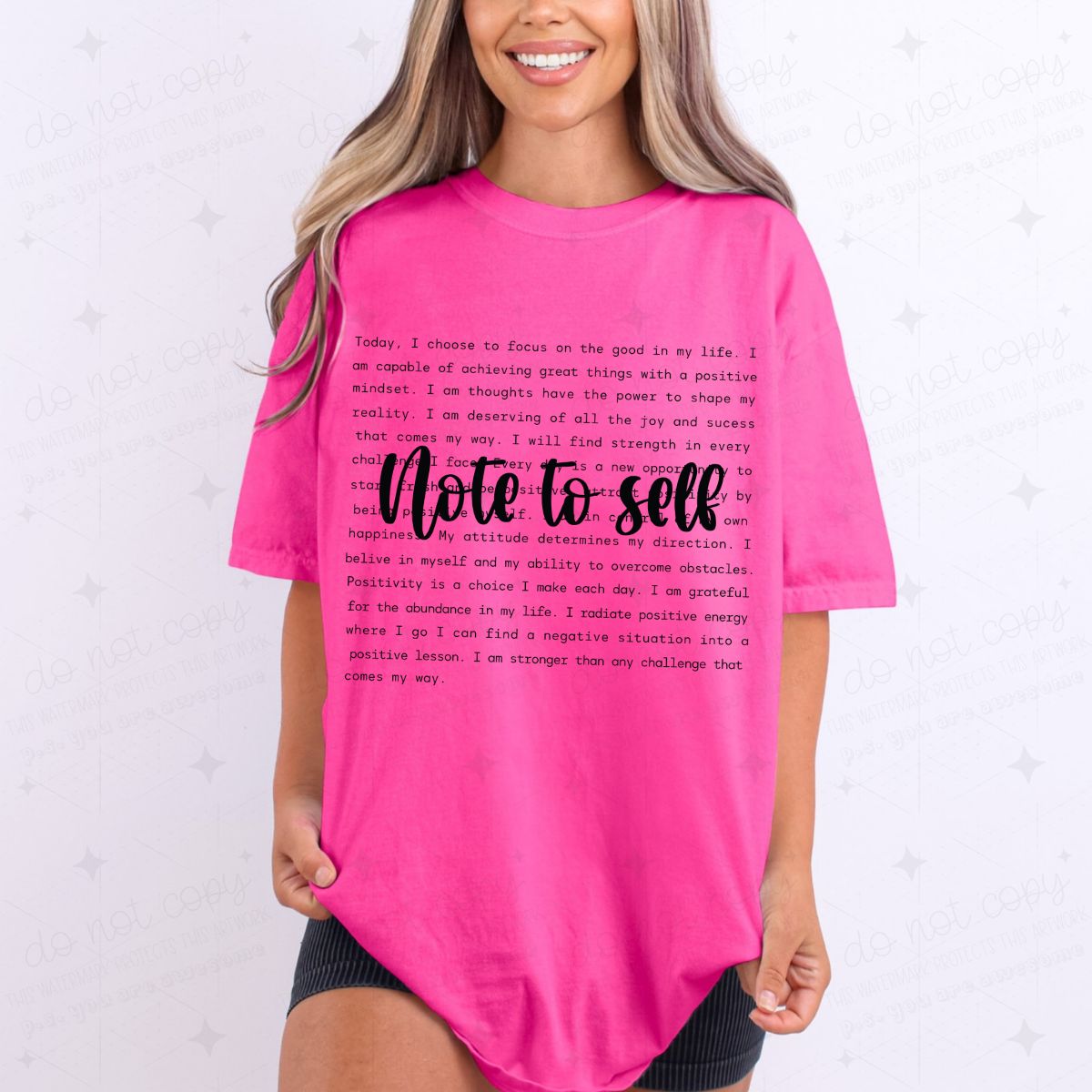 NOTE TO SELF - DTF TRANSFER