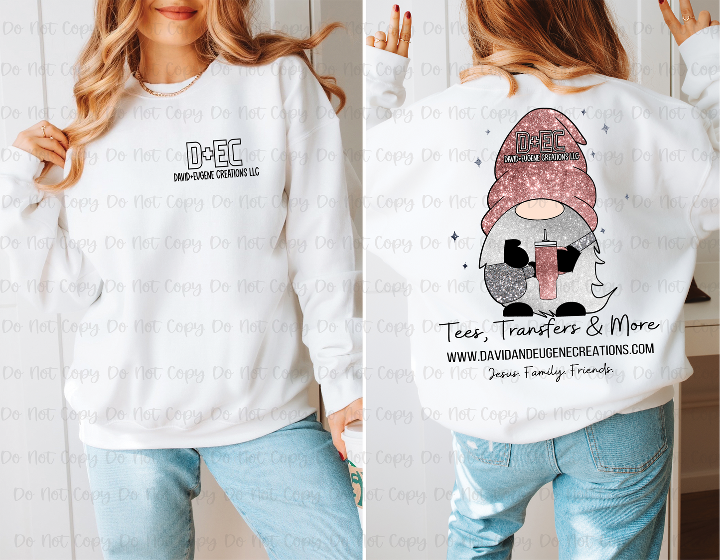 BOUJEE GNOME - BUSINESS NAMES - FRONT+BACK - CUSTOM TRANSFER