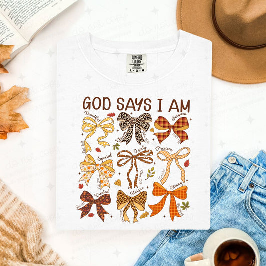 COQUETTE GOD SAYS I AM - DTF TRANSFER