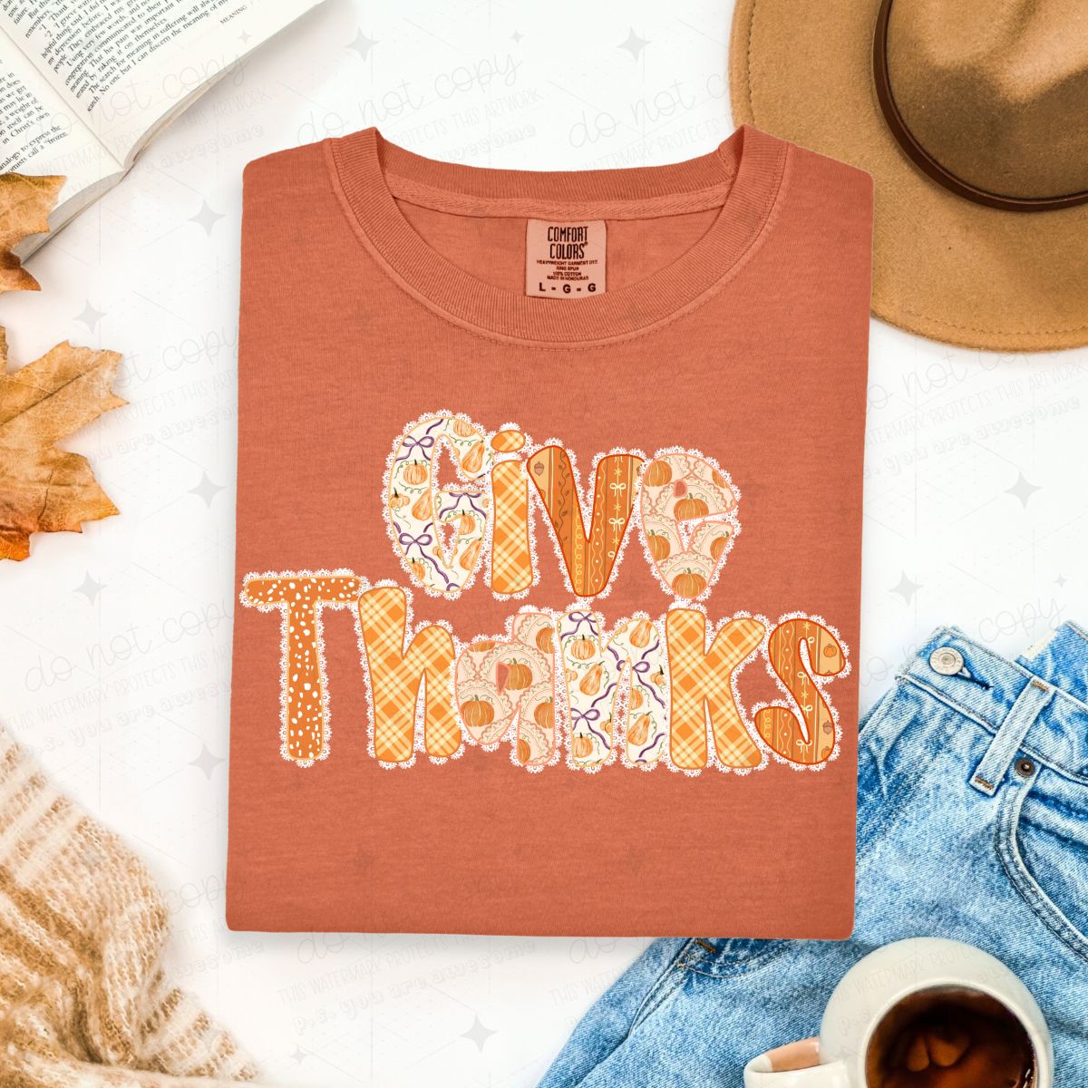 COQUETTE GIVE THANKS - DTF TRANSFER