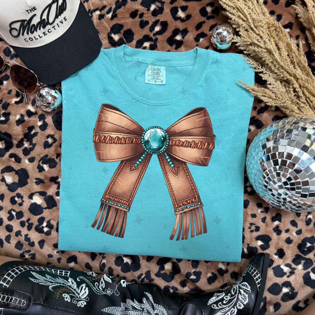 COQUETTE TURQUOISE BOW - DTF TRANSFER