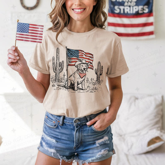 PATRIOTIC DOG - DTF TRANSFER