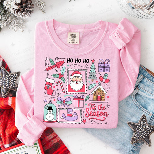 COQUETTE PASTEL CHRISTMAS DOODLE - DTF TRANSFER