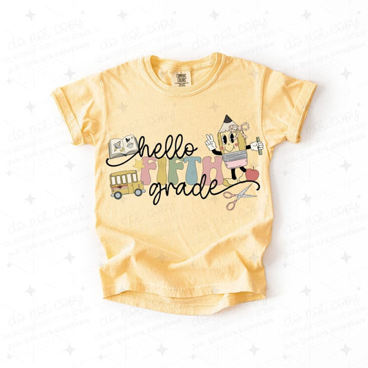 COQUETTE HELLO FIFTH GRADE - GIRL - DTF TRANSFER