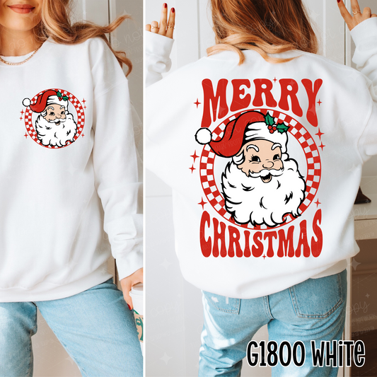 MERRY CHRISTMAS - FRONT+BACK - DTF TRANSFER