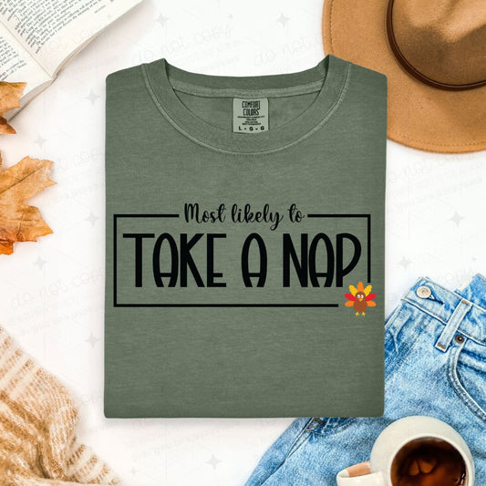 MOST LIKELY TO TAKE A NAP - DTF TRANSFER