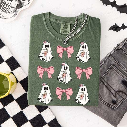 COQUETTE COFFEE GHOSTS & BOWS - DTF TRANSFER