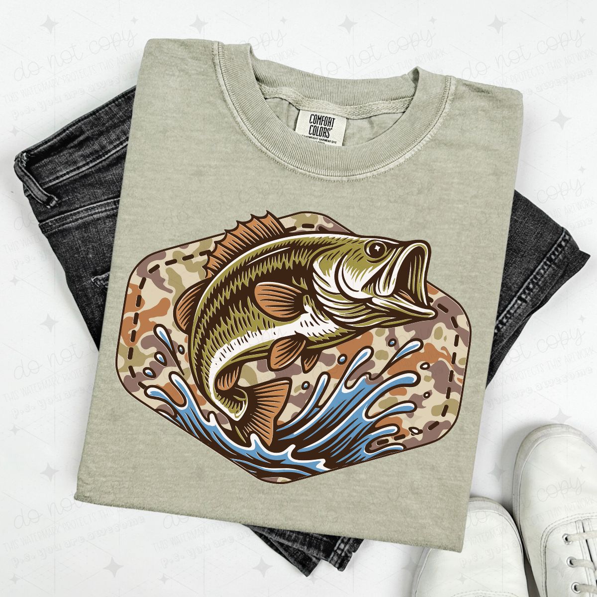 CAMO BASS - DTF TRANSFER