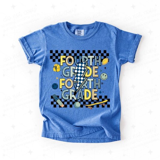 LIGHTING BOLT FOURTH GRADE - DTF TRANSFER