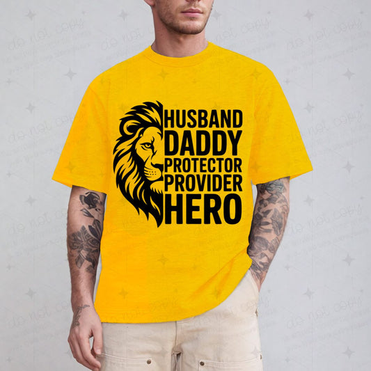 HUSBAND DADDY PROTECTOR PROVIDER HERO - DTF TRANSFER