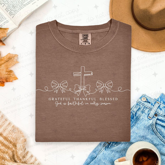 COQUETTE GRATEFUL THANKFUL BLESSED - DTF TRANSFER