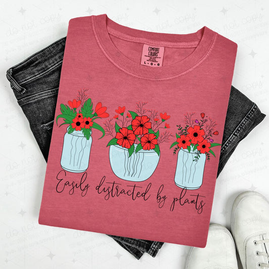 EASILY DISTRACTED BY PLANTS - DTF TRANSFER