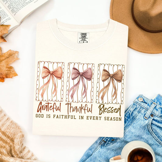 COQUETTE GRATEFUL THANKFUL BLESSED - DTF TRANSFER