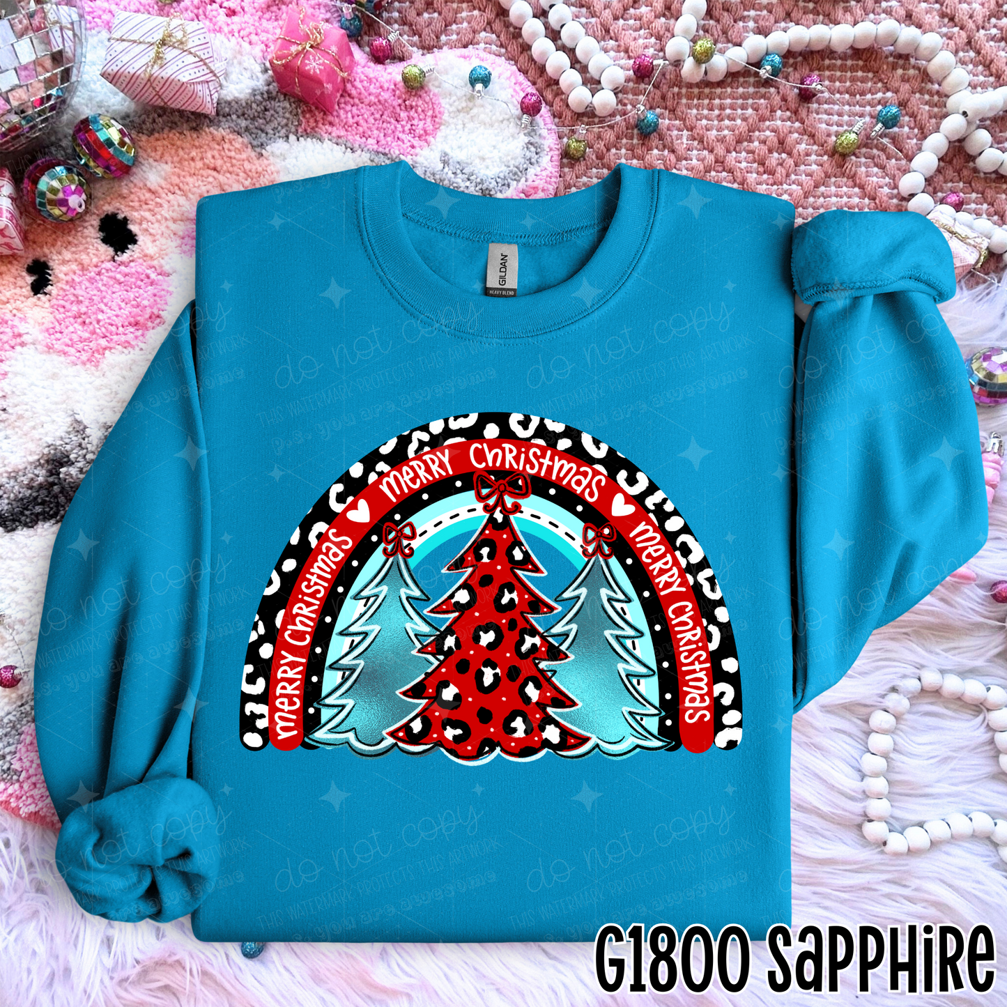 MERRY CHRISTMAS RAINBOW - DTF TRANSFER