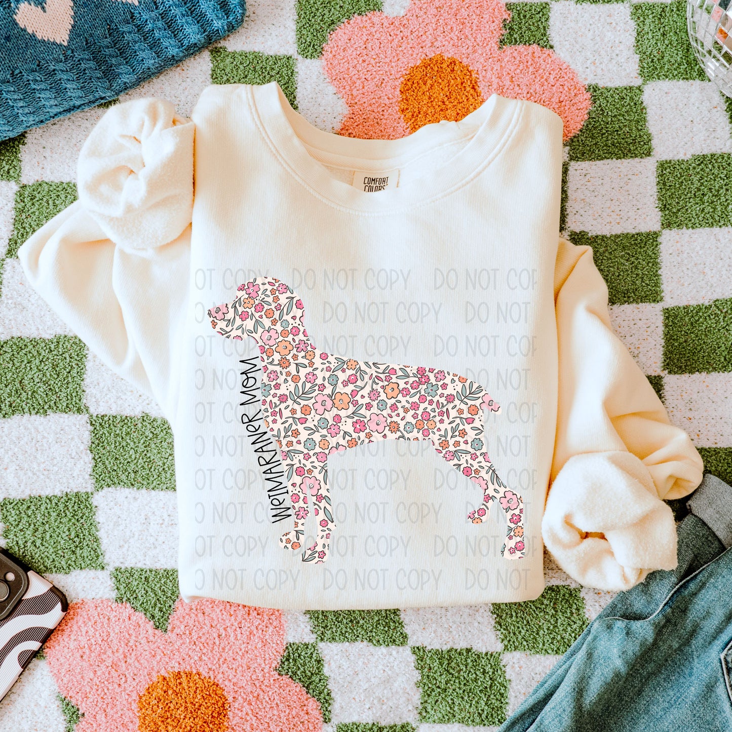 DOG MOM FLORAL - DTF TRANSFER