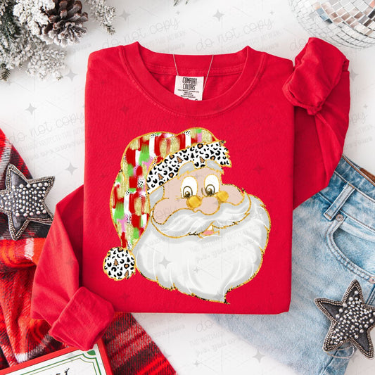 BRUSHSTROKE SANTA - DTF TRANSFER