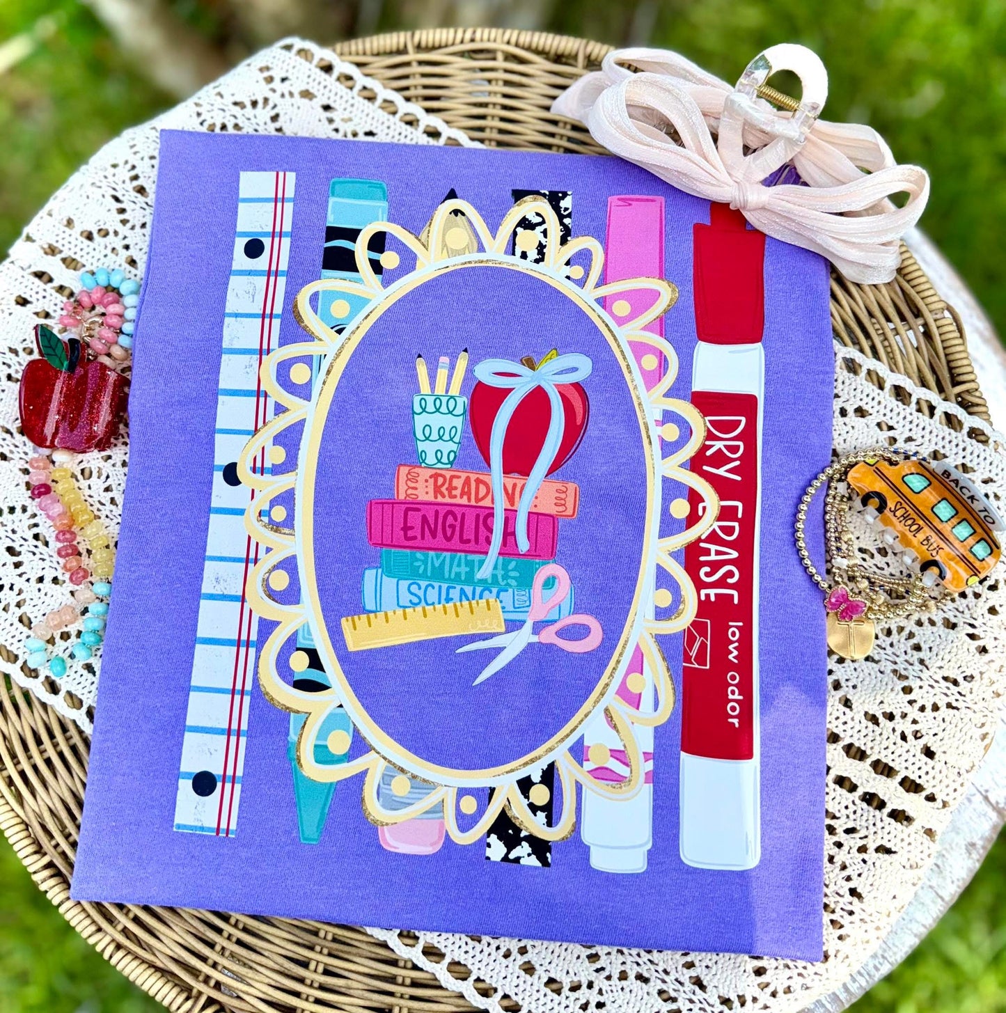SCHOOL BOOKS FRAME - DTF TRANSFER