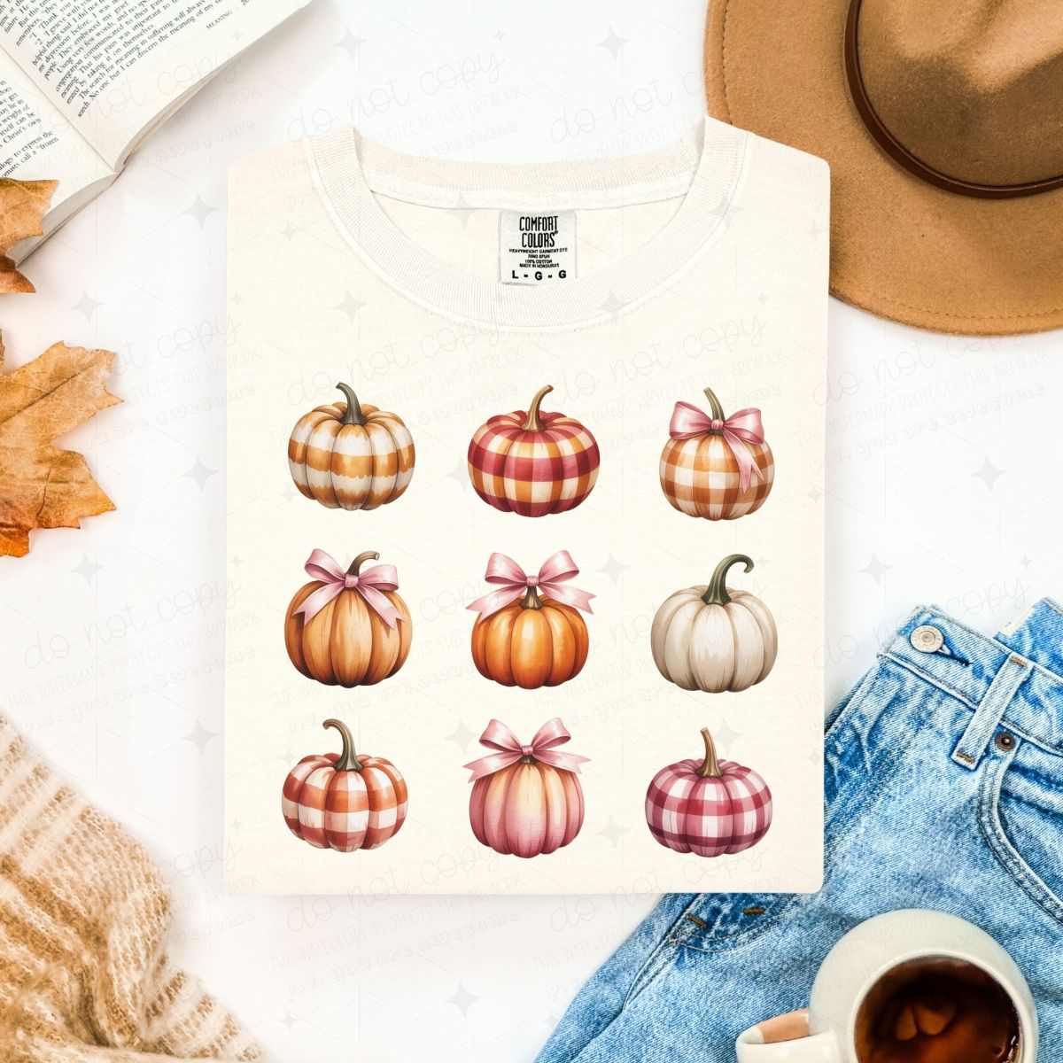 COQUETTE PLAID PUMPKINS - DTF TRANSFER