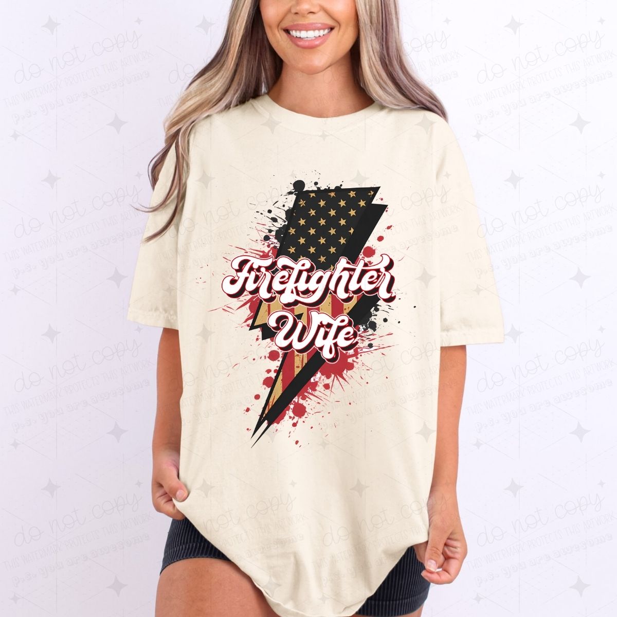 FIREFIGHTER WIFE - DTF TRANSFER