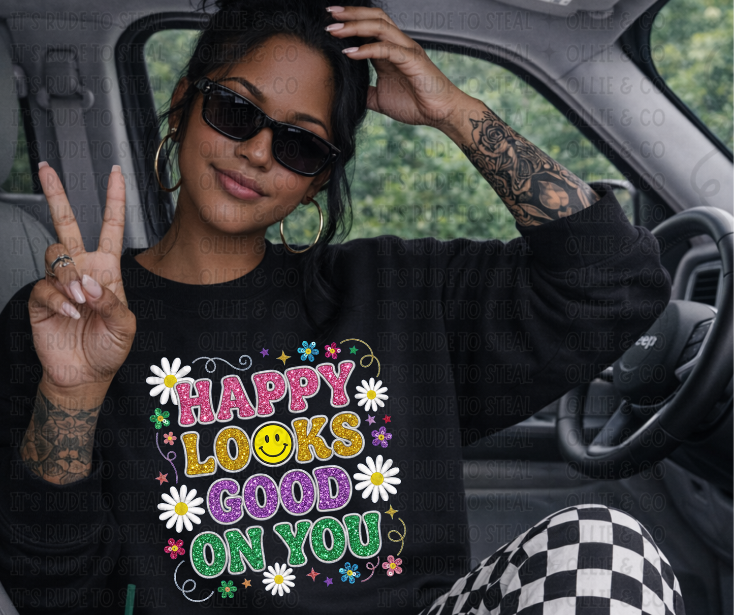 HAPPY LOOKS GOOD ON YOU - DTF TRANSFER