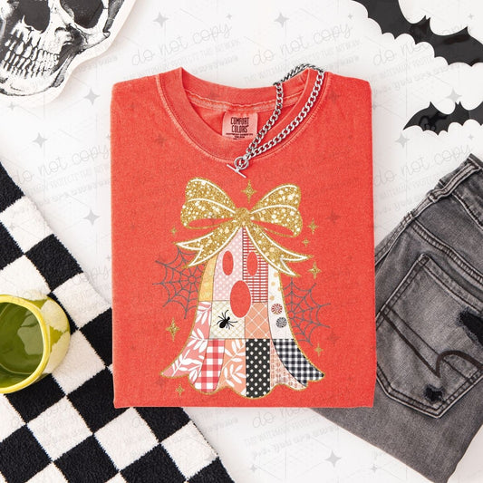 COQUETTE PATCH WORK GHOST - FAUX SEQUIN - DTF TRANSFER