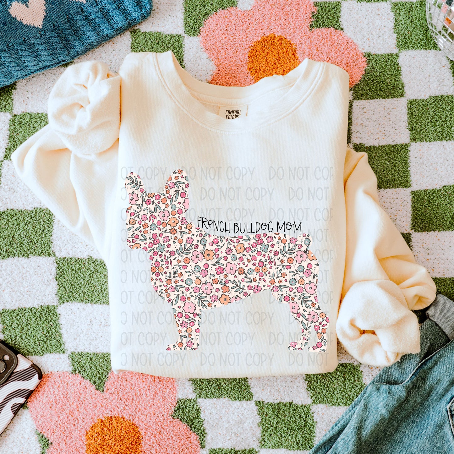 DOG MOM FLORAL - DTF TRANSFER