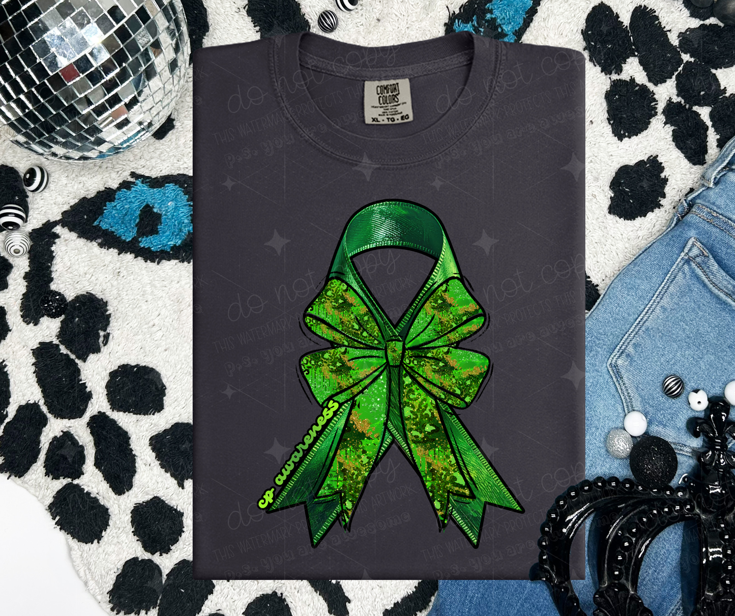 CP AWARENESS RIBBON - *OLLIE & CO. EXCLUSIVE* - DTF TRANSFER