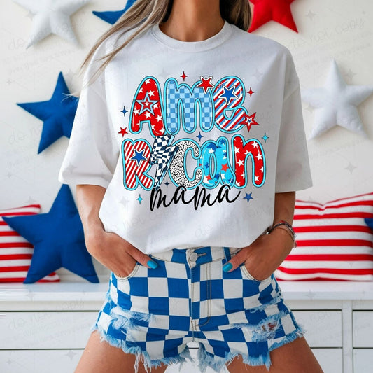 AMERICAN MAMA - DTF TRANSFER