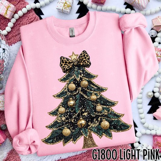 FAUX GLITTER CHRISTMAS TREE - DTF TRANSFER