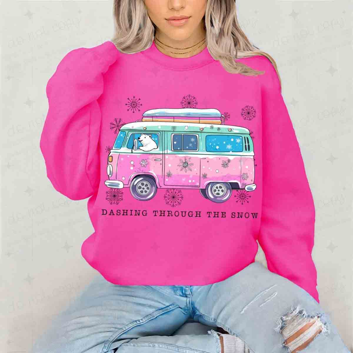 DASHING THROUGH THE SNOW - DTF TRANSFER