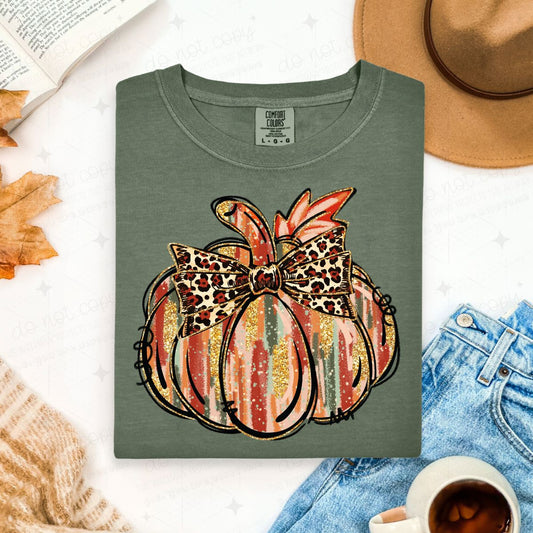 COQUETTE BRUSHSTROKE PUMPKIN - DTF TRANSFER