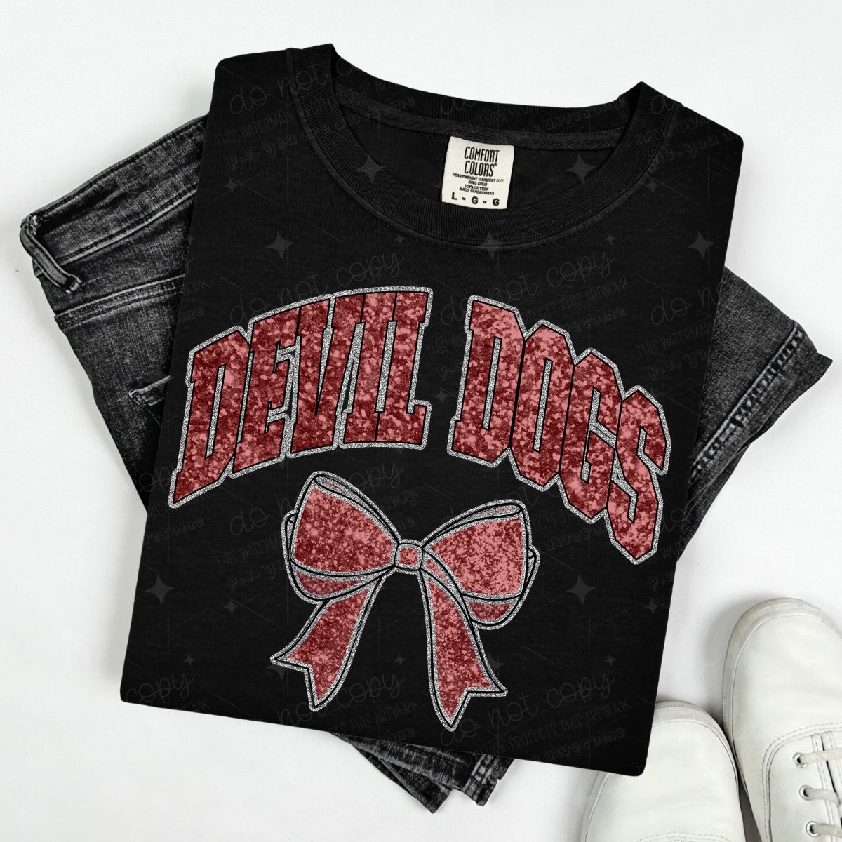 COQUETTE MASCOTS - FAUX SEQUIN - DTF TRANSFER
