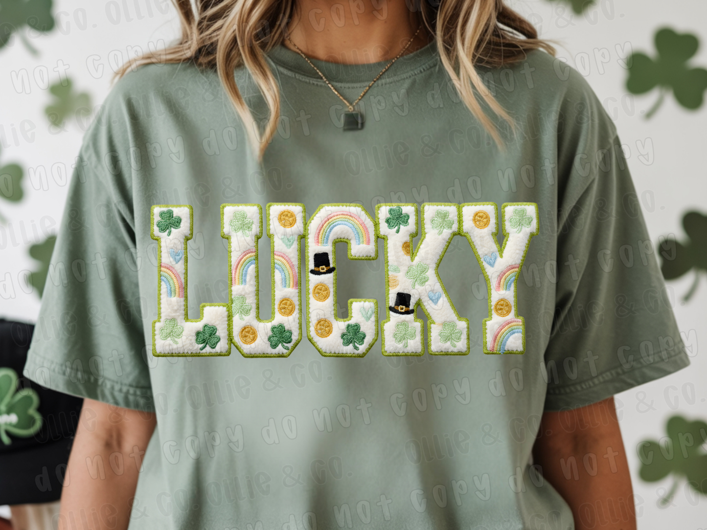 LUCKY FAUX CHENILLE PATCH - DTF TRANSFER