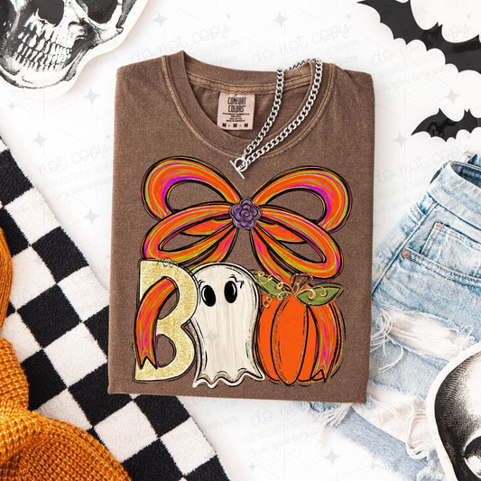 COQUETTE BOO- FAUX GLITTER - DTF TRANSFER