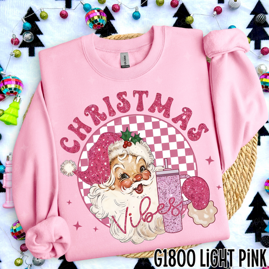 CHRISTMAS VIBES - FAUX GLITTER - DTF TRANSFER