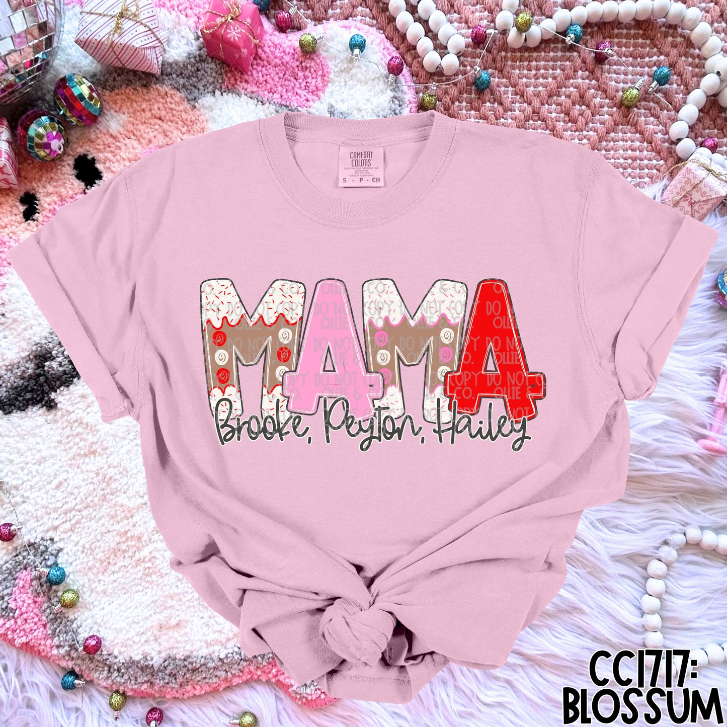 HAND LETTERED GINGERBREAD, MAMA GRANDMA ETC W/ KIDS NAMES *OLLIE & CO. EXCLUSIVE* - CUSTOM TRANSFER